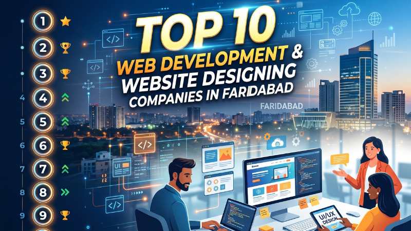 Top 10 Web Development Website Designing Companies in Faridabad