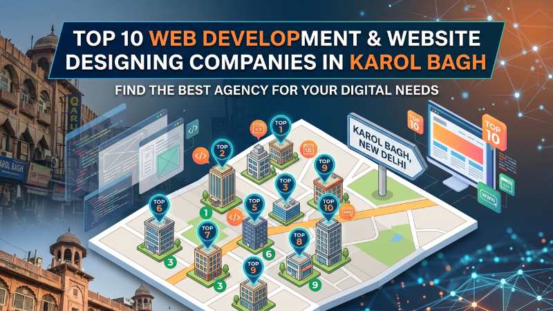 Top 10 Web Development Website Designing Companies in Karol Bagh